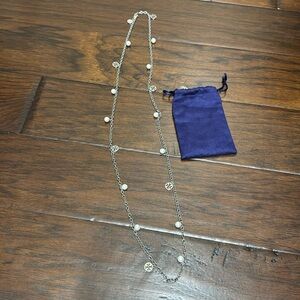 Tory Burch Pearl And Silver Necklace
